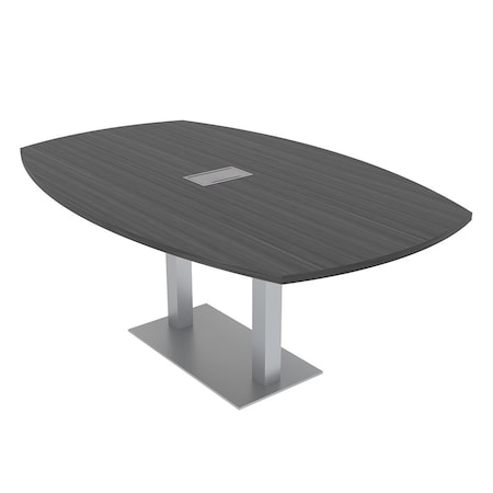 Skutchi Designs 45 in W, 72 in L, 29 in H, Engineered Wood Top, Grey HAR-ABOT-46X72-DOU-ELEC-ASIANNIGHT